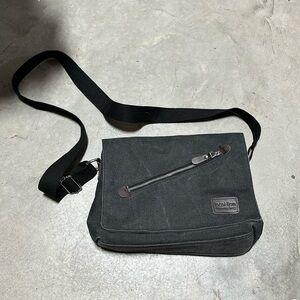Local Lion Men's Canvas Black Satchel Shoulder Bag  / Box‎ 22-6